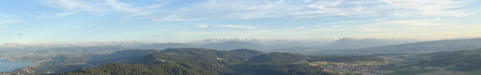 Swiss landscape from the Uetliberg TV tower